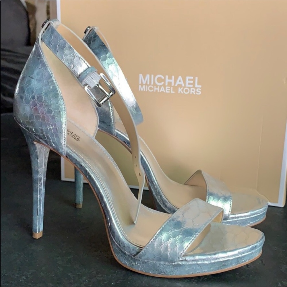 Michael Kors Sienna Metallic Leather Sandal
